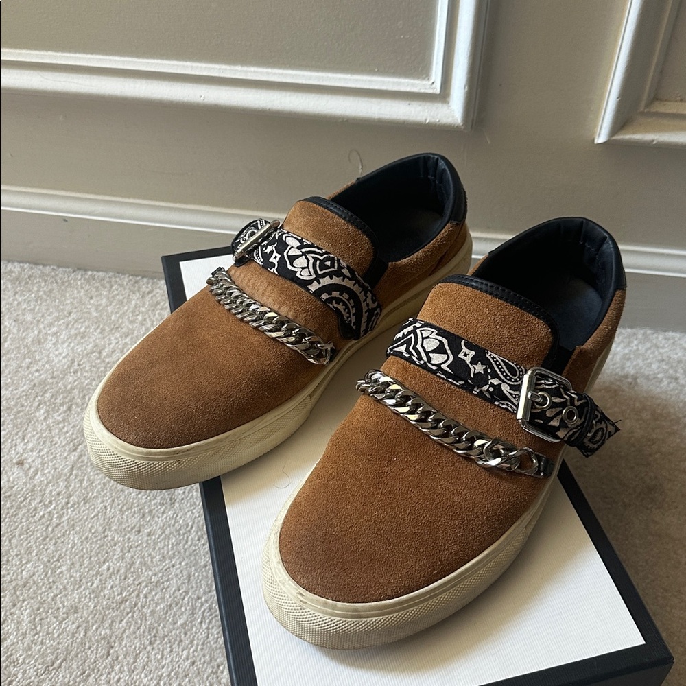 Amiri Bandana Buckle Slip on Sneakers